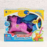 Каталка с мыльными пузырями "Лошадка" FH 888, 2 цвета, мелодии, подсветка, фото 6