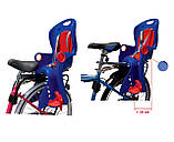 Дитяче велосіпедне крісло для дитини до 7-ми років з вагою до 22 кг TILLY Maxi T-831/1 Blue, синє, фото 2