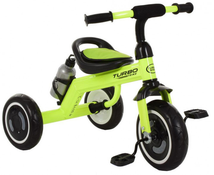 Триколісний велосипед для дитини з ручкою для перенесення «TURBOTRIKE» M 3648-M-2, (колір Салатовий)