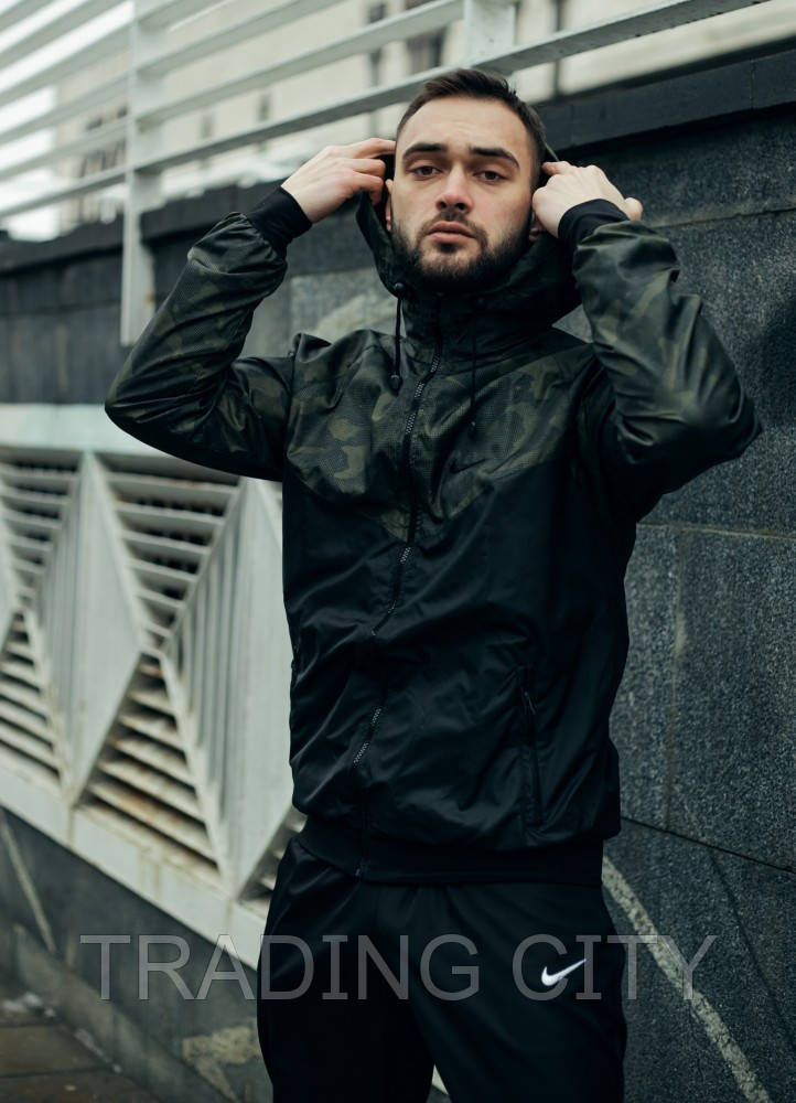 

Nike Windrunner jaket камуфляж зеленый-черный