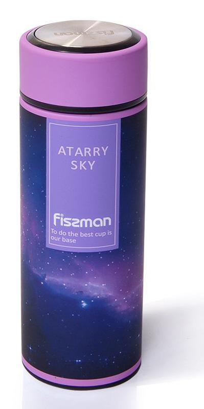 

Термос Fissman Milky Way 350мл из нержавеющей стали, сиреневый