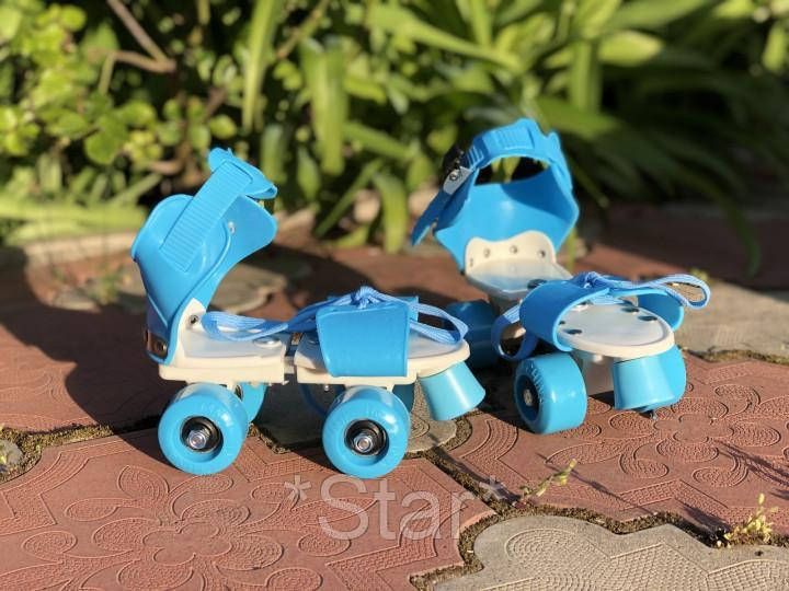 

Ролики квады раздвижные Scooter 4009A Version 2020, Голубой