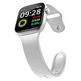 Умные часы Смарт часы Smart Watch W4 с сенсорным экраном и пульсометром IP67 HD full tuch белые + подарок, фото 4