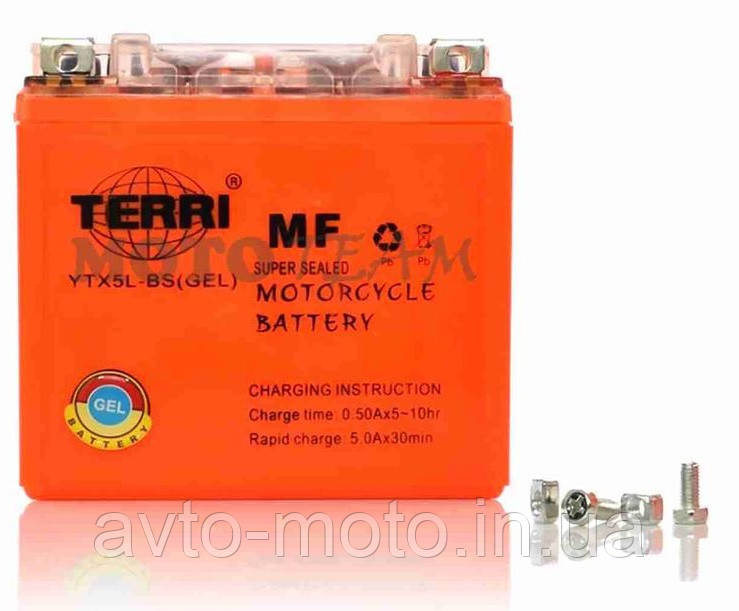 

Аккумулятор 12v5a.h.113*70*107mm / YTX5L-DS GEL TERRI