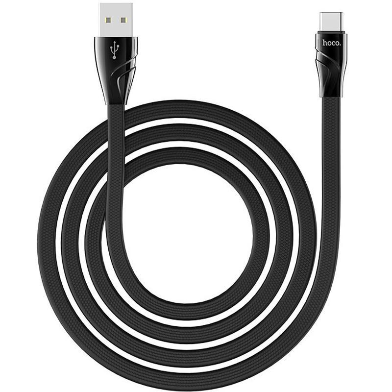 

USB Cable Hoco U57 Twisting Type-C Black 1.2m, Черный