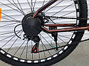 Спортивный детский велосипед коричневый ТopRider 24" рама 14 крылья детям от 8 лет, рост от 135 см, фото 4