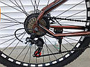 Спортивный детский велосипед коричневый ТopRider 24" рама 14 крылья детям от 8 лет, рост от 135 см, фото 5
