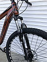 Спортивный детский велосипед коричневый ТopRider 24" рама 14 крылья детям от 8 лет, рост от 135 см, фото 6