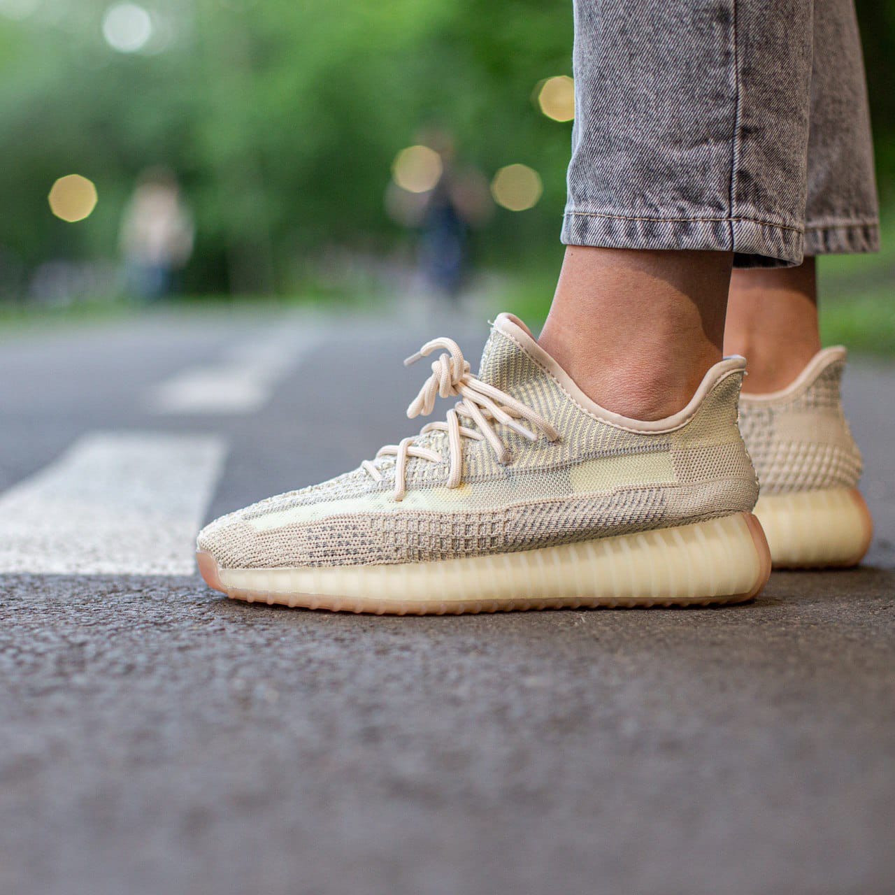 

Кроссовки женские Adidas Yeezy Boost 350 V2 Citrin, Адидас Изи Буст 350, текстильные, рефлектив, код IN-432 Да, 38, Бежевый