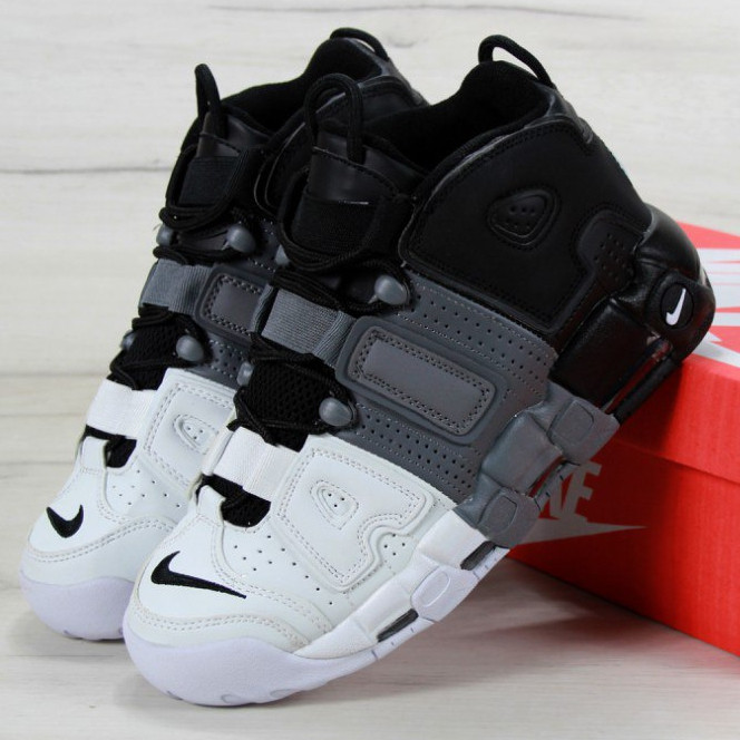 

Мужские кроссовки в стиле Nike Air More Uptempo, черный, белый, серый, Вьетнам 44, Разные цвета