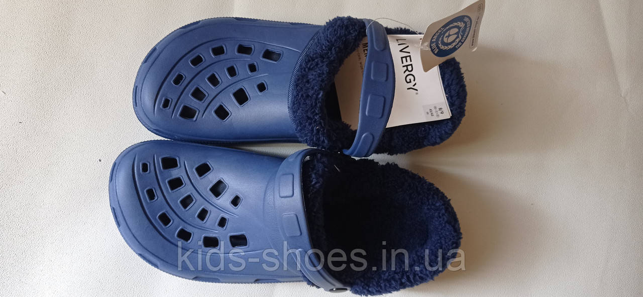 

Мужские кроксы CROCS 40-41 Livergy с мехом отстежным 42\43-27.5, Синий