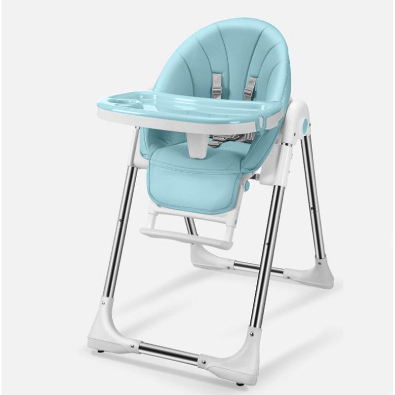 

Детский стульчик для кормления Bestbaby BS-329 Sophie Blue складной портативный с подставкой для ножек, Голубой