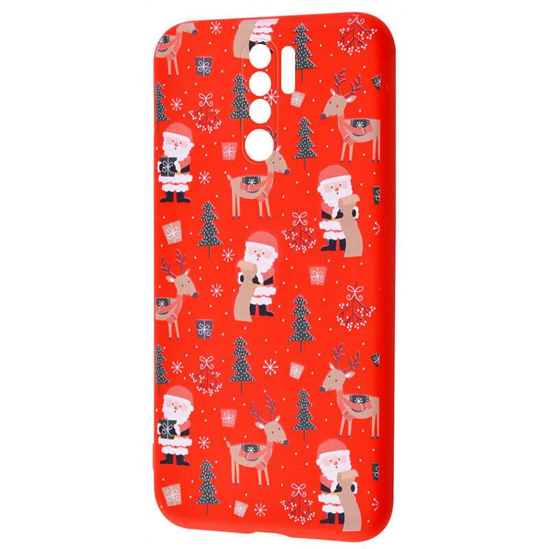 

TPU чехол WAVE Fancy для Xiaomi Redmi 9 Santa Claus and Deer / Red