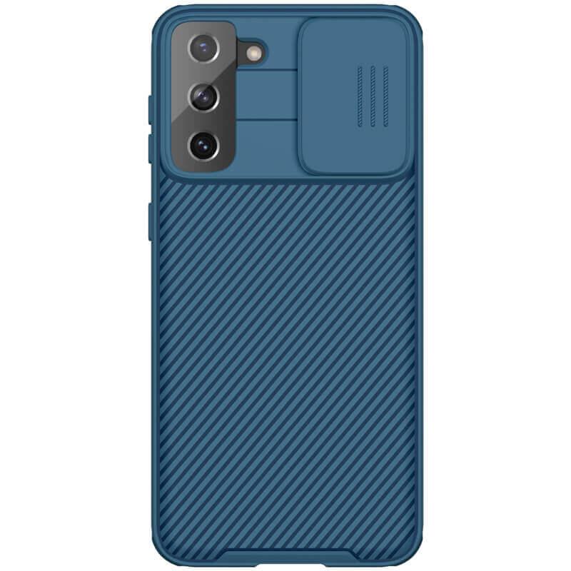 

Карбоновая накладка Nillkin Camshield (шторка на камеру) для Samsung Galaxy S21+ Синий / Blue