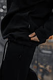 Чоловічий спортивний костюм Intruder Oversize зимовий худі на флісі штани теплі чорний S-M (001SAG 1371), фото 9