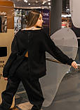 Світшот жіночий Intruder Brand Basic Oversize зимовий на флісі чорний S-M (001SAG 1470), фото 5