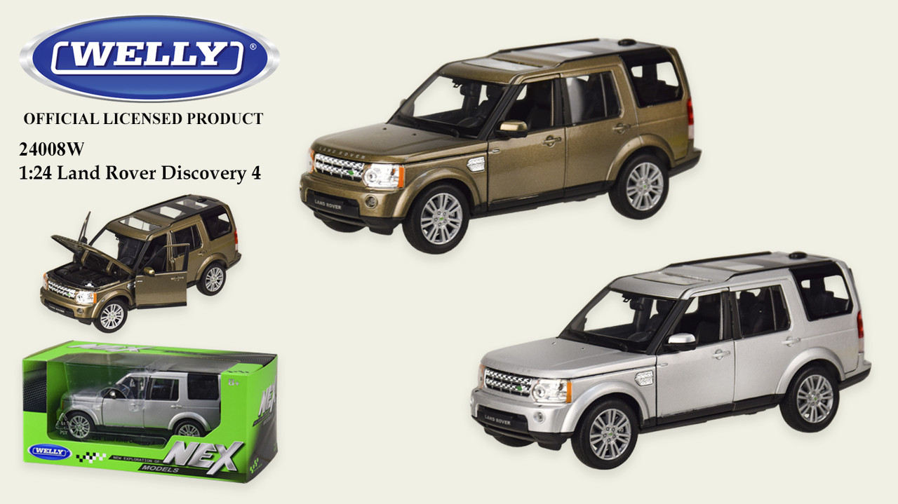 

Машина метал "WELLY"1:24 LAND ROVER DISCOVERY 4,откр.двери,капот,2 цвета,в кор.23*11*10 см, 19*7.5*7.5 см