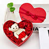 Подарункова шкатулочка з трояндою з мила (3 трояндочки) + Подарунок Кулон I Love you, фото 2