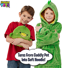 Детский плед с капюшоном и рукавами / толстовка Huggle Pets Hoodie, фото 3