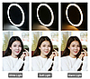 Кільцева світлодіодна лампа 30см LED Ring Fill Light + Штатив для лами NJ-0029 (210 см), фото 4