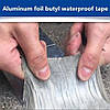 Понад міцна липка стрічка Butyl Self-Adhesive | C алюмінієвим покриття 10м, фото 2
