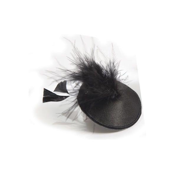 

Пэстис - стикини Bijoux Indiscrets Burlesque pasties FEATHER, с перьями, Черный