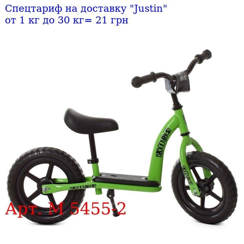 

Беговел детский PROFI KIDS 12д, М 5455-2 колEVA, пласт, обод, подст, для ног, поднимая, зеленый