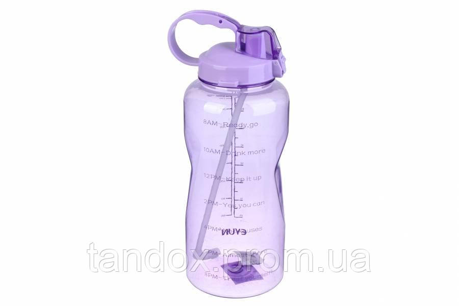 Бутылка спортивная 35 cм (фитнес-бутылка) 3 л пластиковая с прикреплен