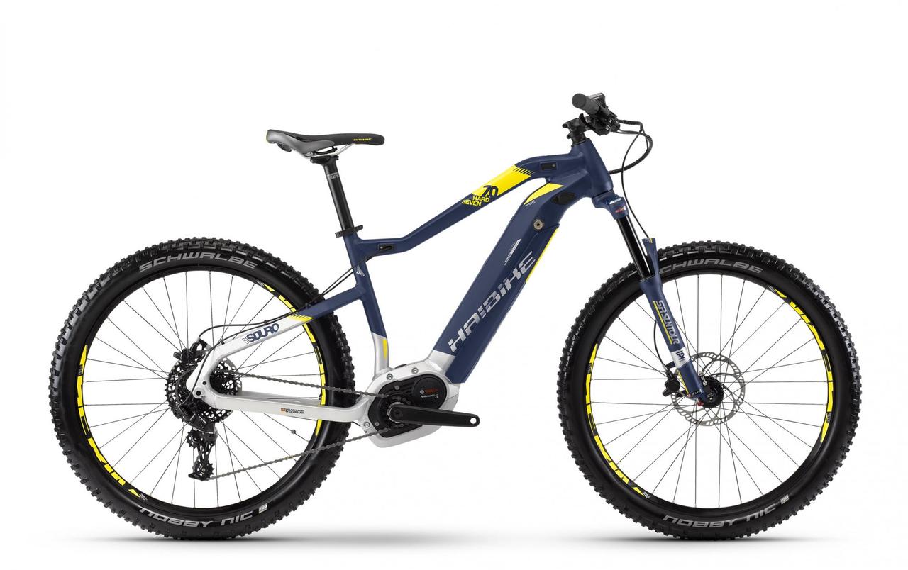 

Электровелосипед Haibike SDURO HardSeven 7.0 500Wh 27,5", рама L, синий-бело-желтый, 2018