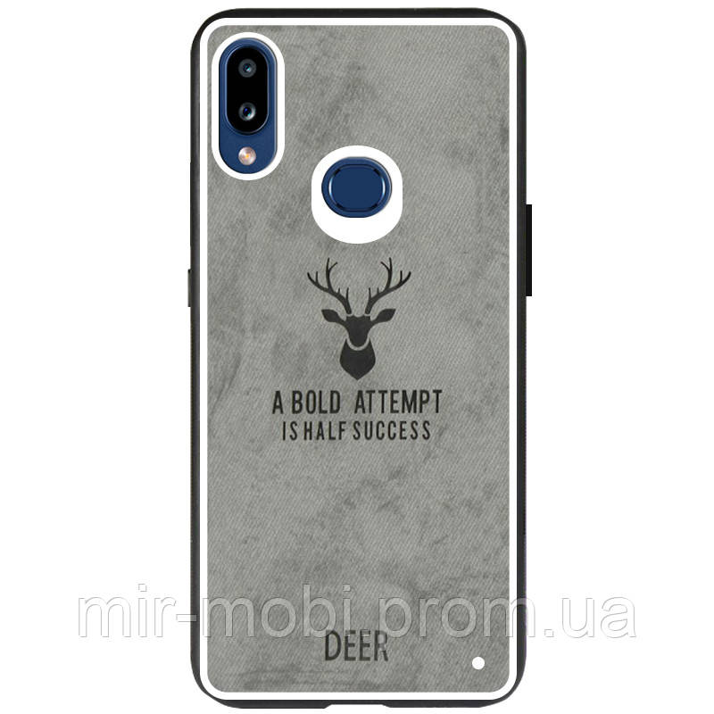 

TPU+Textile чехол Deer для Samsung Galaxy A10s, Серый