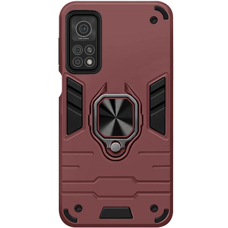 

Ударопрочный чехол Transformer Ring for Magnet для Xiaomi Mi 10T / Mi 10T Pro Бордовый / Wine red