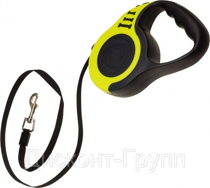 

Поводок рулетка для собак Retractable Dog Leash SJ-188-5M, черно-желтый, поводок для собак 5 метров (ST) - DG