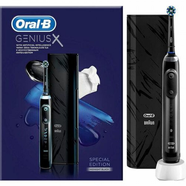 

Электрическая зубная щетка Braun Oral-B Genius X-D706-513-6X Midnight черная