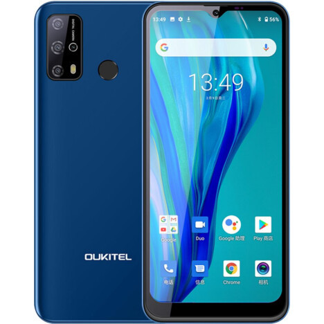 

Смартфон со сканером пальца, мощной батареей и 4 камерами OUKITEL C23 Pro blue 4/64 гб (Гарантия 12 мес), Синий