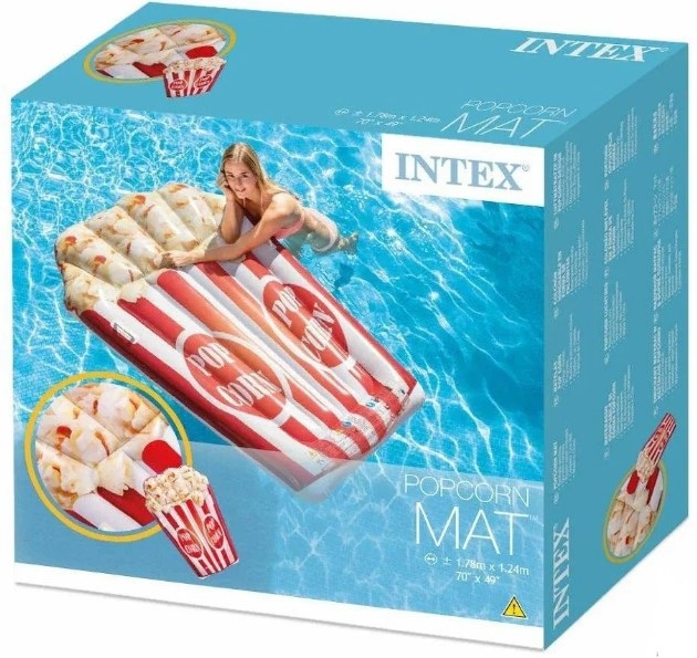 

Надувной плотик Intex "Попкорн", 178 на 124 см