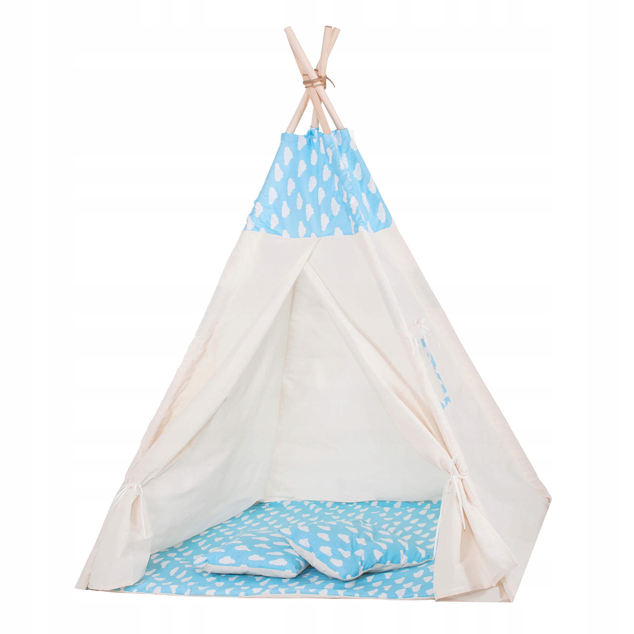 

Детская палатка (вигвам) Springos Tipi XXL TIP05 White/Sky Blue