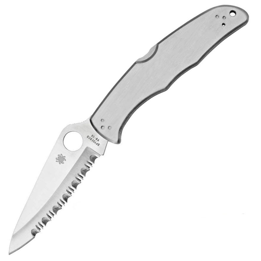 

Нож складной Spyderco Endura 4 серрейтор (длина: 222мм, лезвие: 98мм), стальной