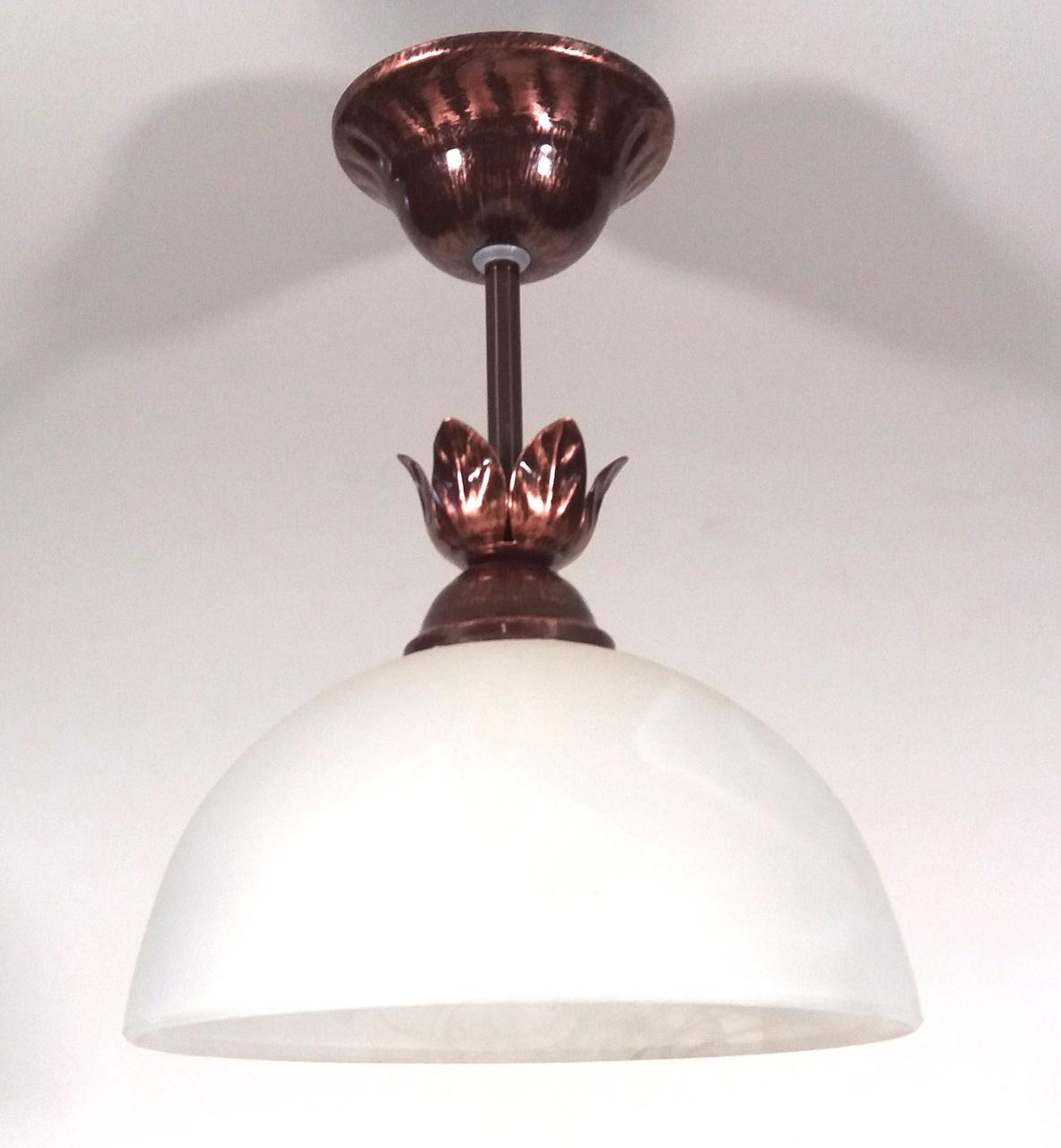 

Люстра потолочная на одну лампочку коричневая металлическая в стиле флористика Підвіс міні, Коричневый