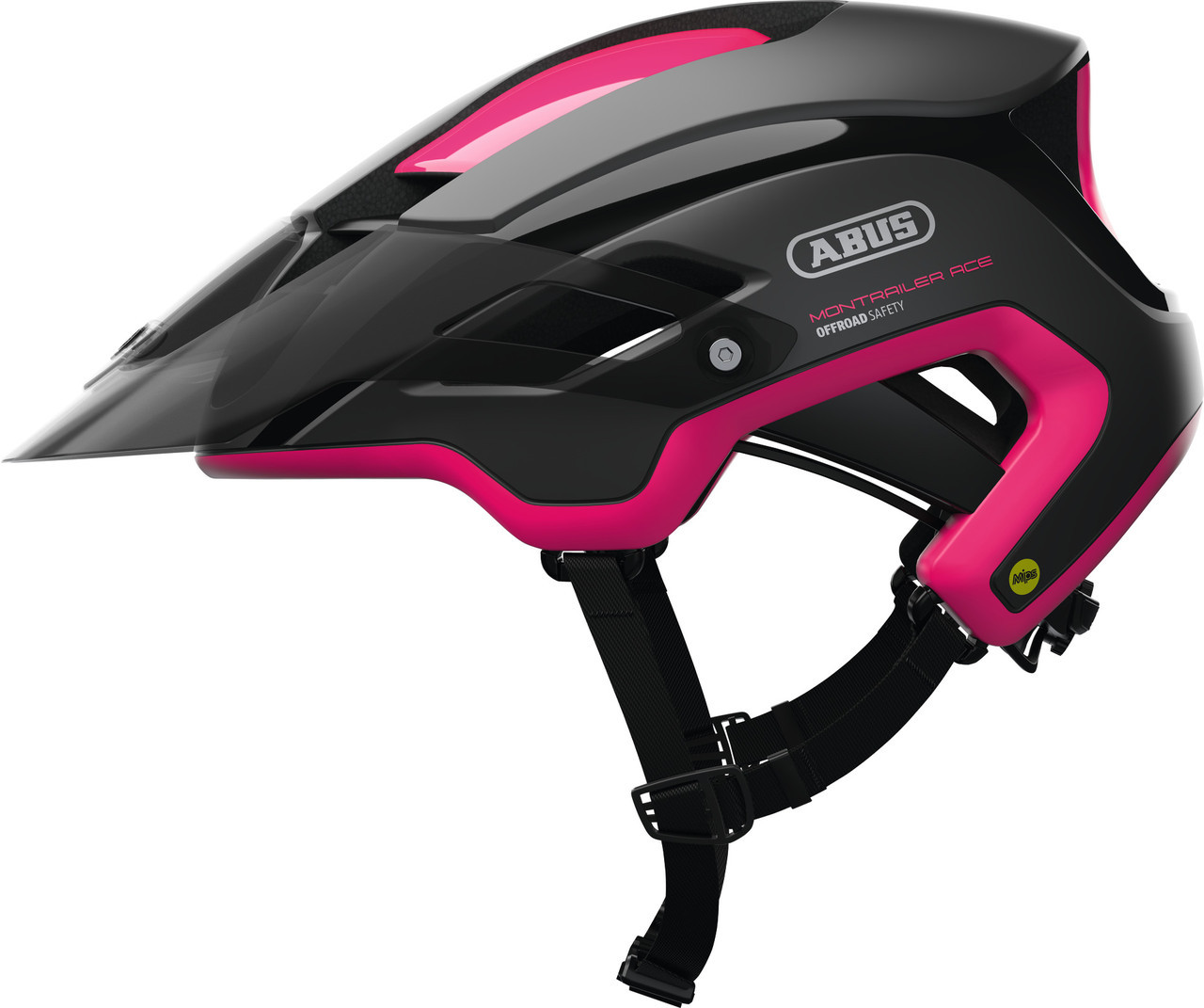 

Шолом велосипедний ABUS MONTRAILER ACE MiPS M 55-58 Fuchsia Pink (816826), Черный с розовым