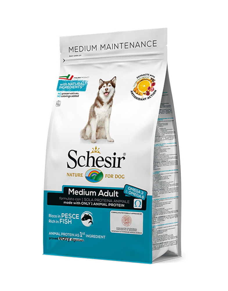 

Schesir ( Шезир) Dog Medium Adult Fish корм для средних пород с рыбой 3 кг 12 кг