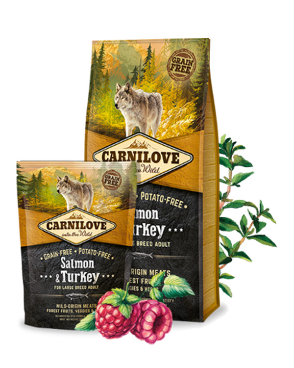 

Carnilove Adult Large Breed Salmon & Turkey для взрослых собак крупных пород с лососем и индейкой 1.5 кг 12 кг