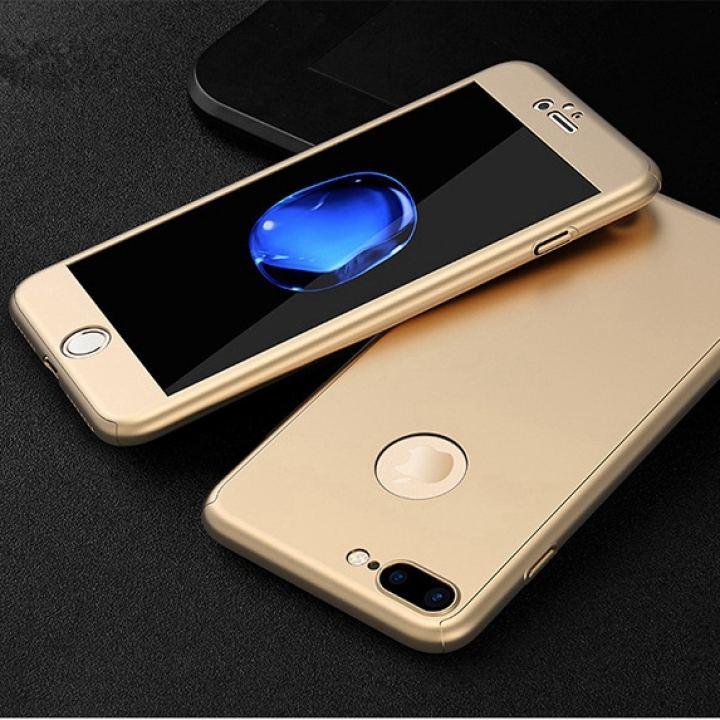 

Чехол Dualhard 360 для Iphone 7 Plus / 8 Plus оригинальный с яблоком Бампер + стекло в подарок Gold, Золотой