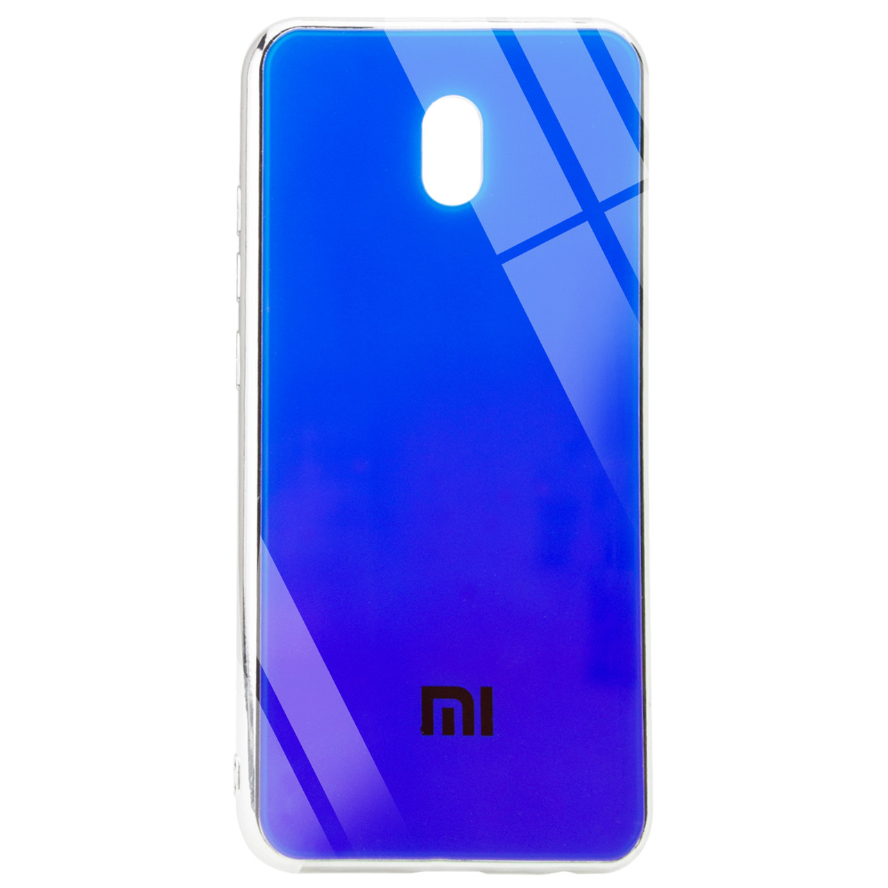 

TPU+Glass чехол Gradient Rainbow с лого для Xiaomi Redmi 8a Синий