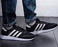 Мужские кроссовки Adidas Черные Сетка, фото 1