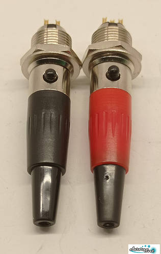 Разъем Mini XLR аудио 5-контактный для микрофона красный комплект вилка розетка под пайку - фото 6