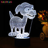 3D светильник, "Собачка" классные подарки, подарки для детей, детские подарки, фото 4