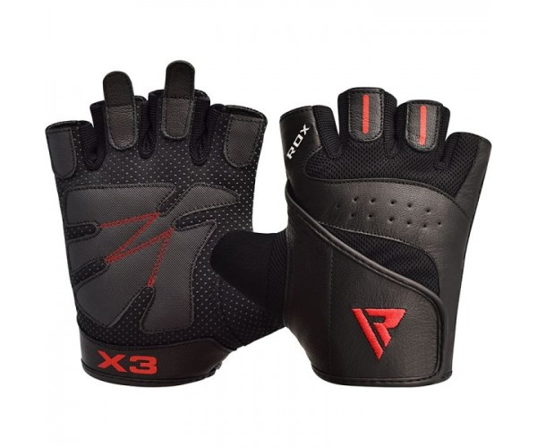 

Рукавички для фітнесу RDX S2 Leather Black S, код: 40277