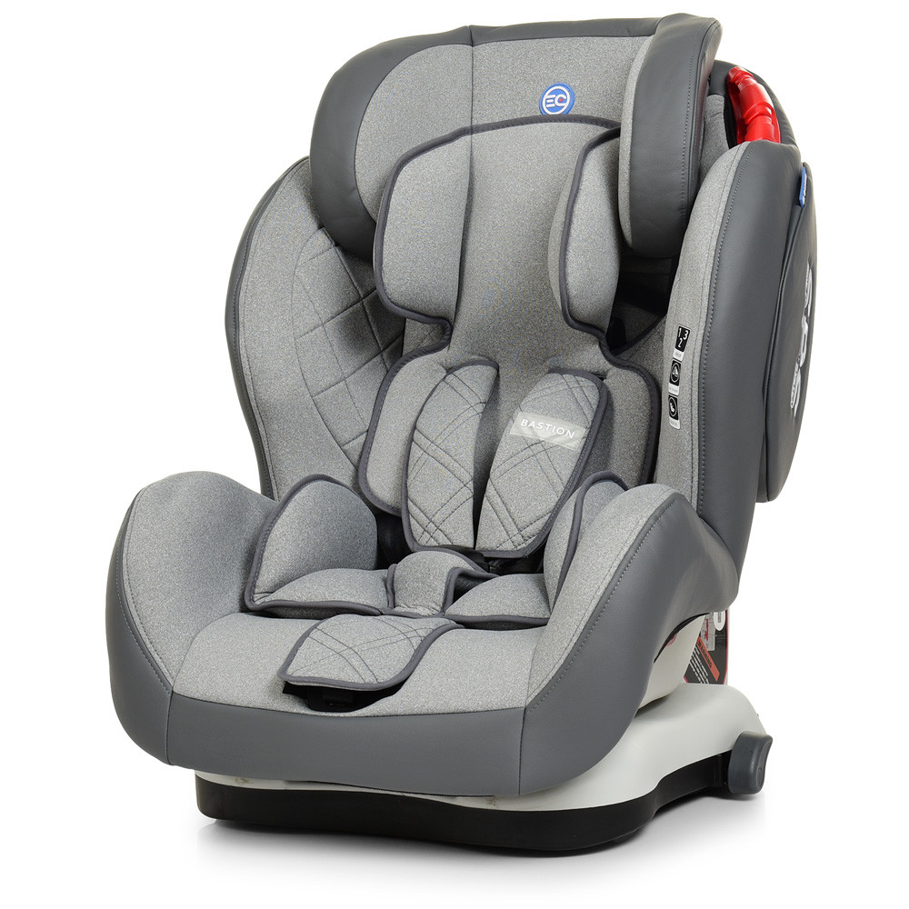 

Автокресло ME 1057 BASTION Light Gray детское,группа 1-2-3,isofix, серый лен+кожа