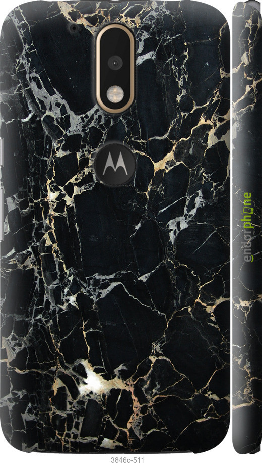 

Чехол на Motorola MOTO G4 Черный мрамор "3846c-511-8094"