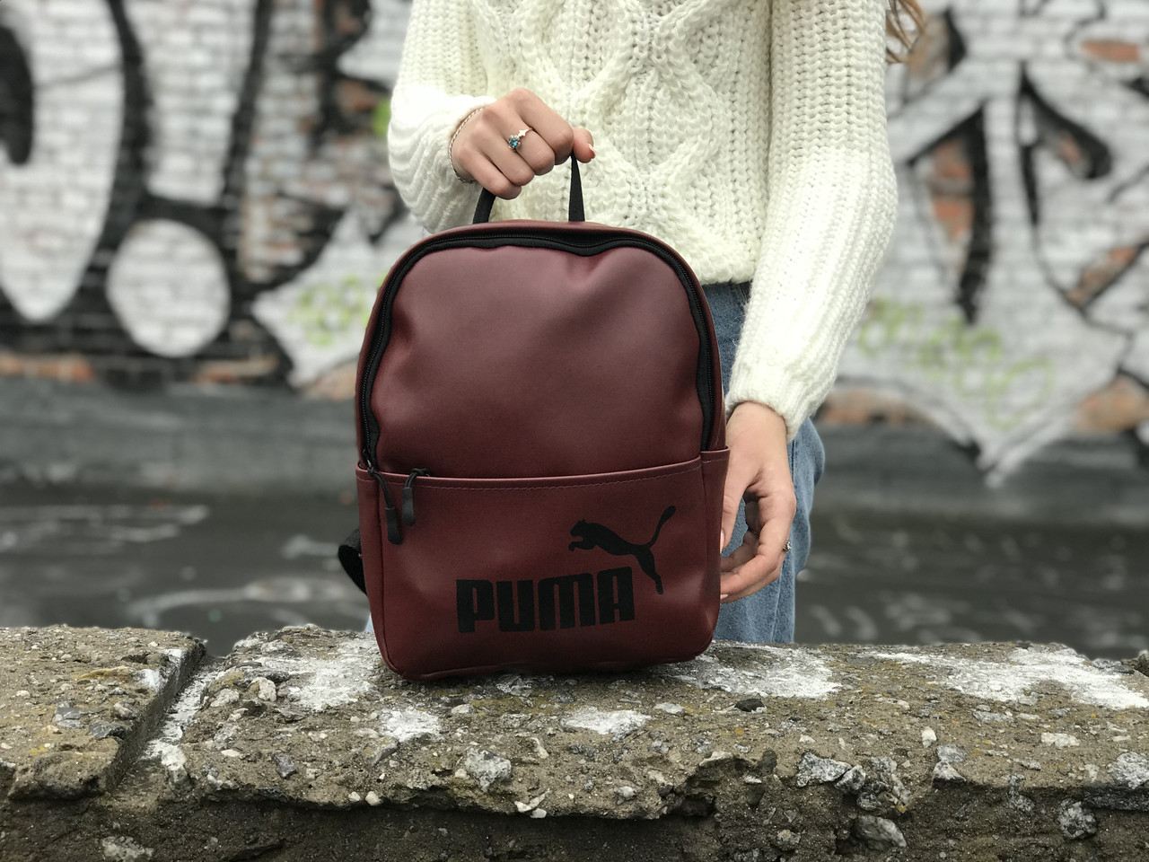 

Женский рюкзак Puma бордовый